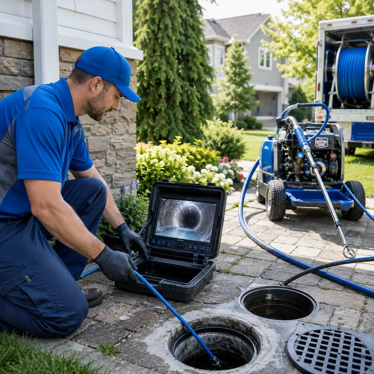 Outdoor drain cleaning professionals serving San Juan, TX